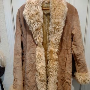 Faux fur suede jacket